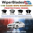 thumbnail image 2 of 2019 BMW 540i xDrive Beam Wiper Blades Wipers w/1yr Warranty (Set of 2) (WiperBladesUSA), 2 of 5