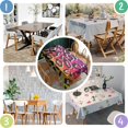 thumbnail image 4 of Colorful and Black Of Leopard Print Rectangle Tablecloth 60"x84",Waterproof Polyester Rectangle Table Cloth, Wipeable Spillproof Polyester Tablecloth for Dining, Camping, Indoor and Outdoor, 4 of 5