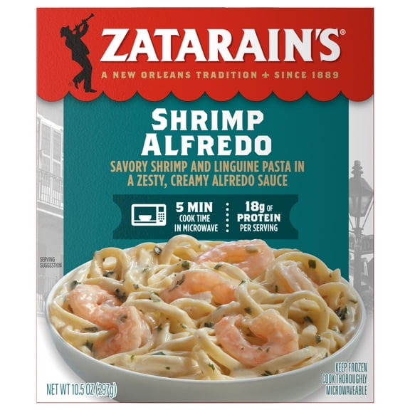 Zatarain's Frozen Shrimp Alfredo, 10.5 oz Box
