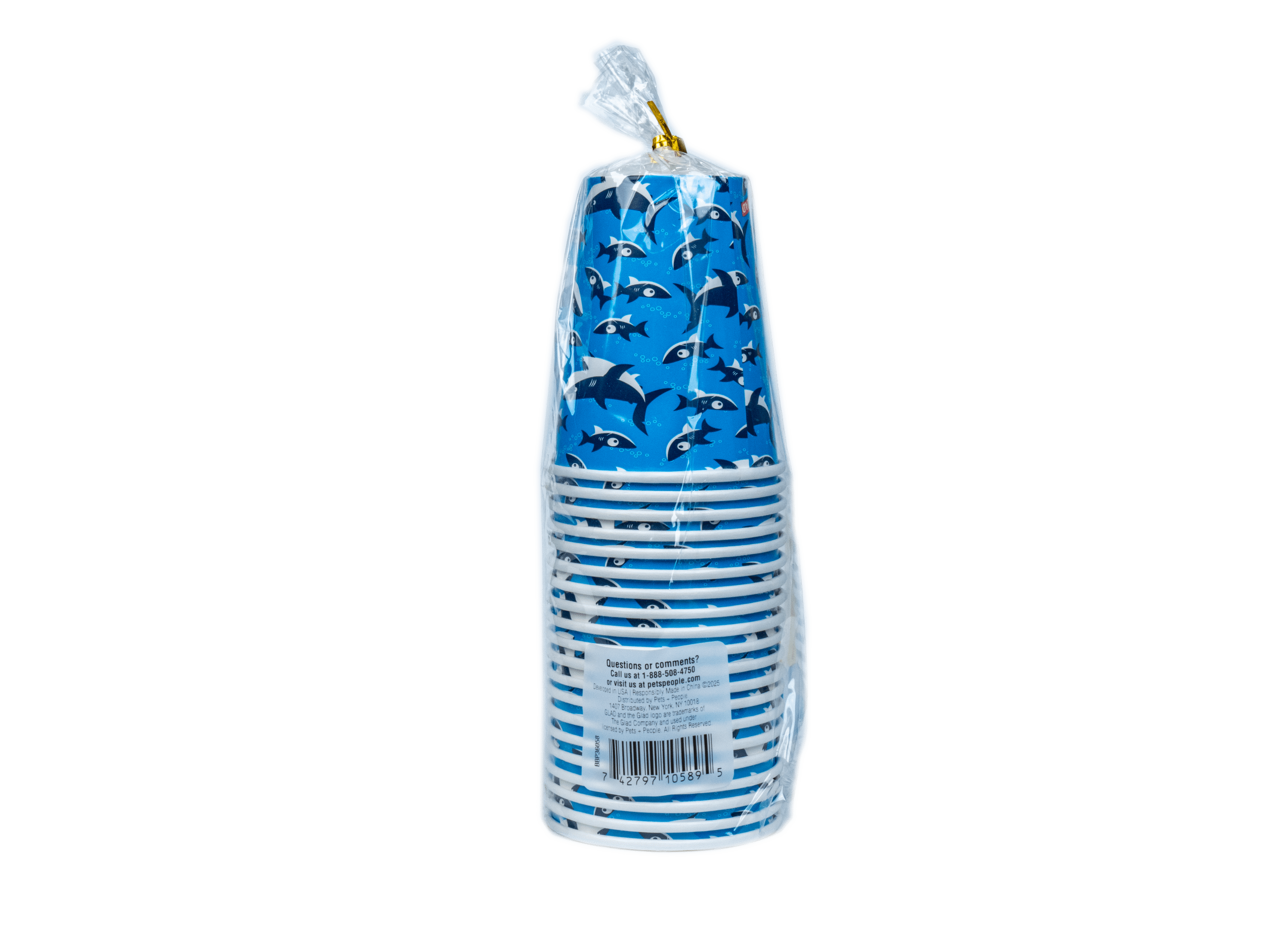 Glad For Kids Sharks Design Paper Cups, 9oz, 20 Count