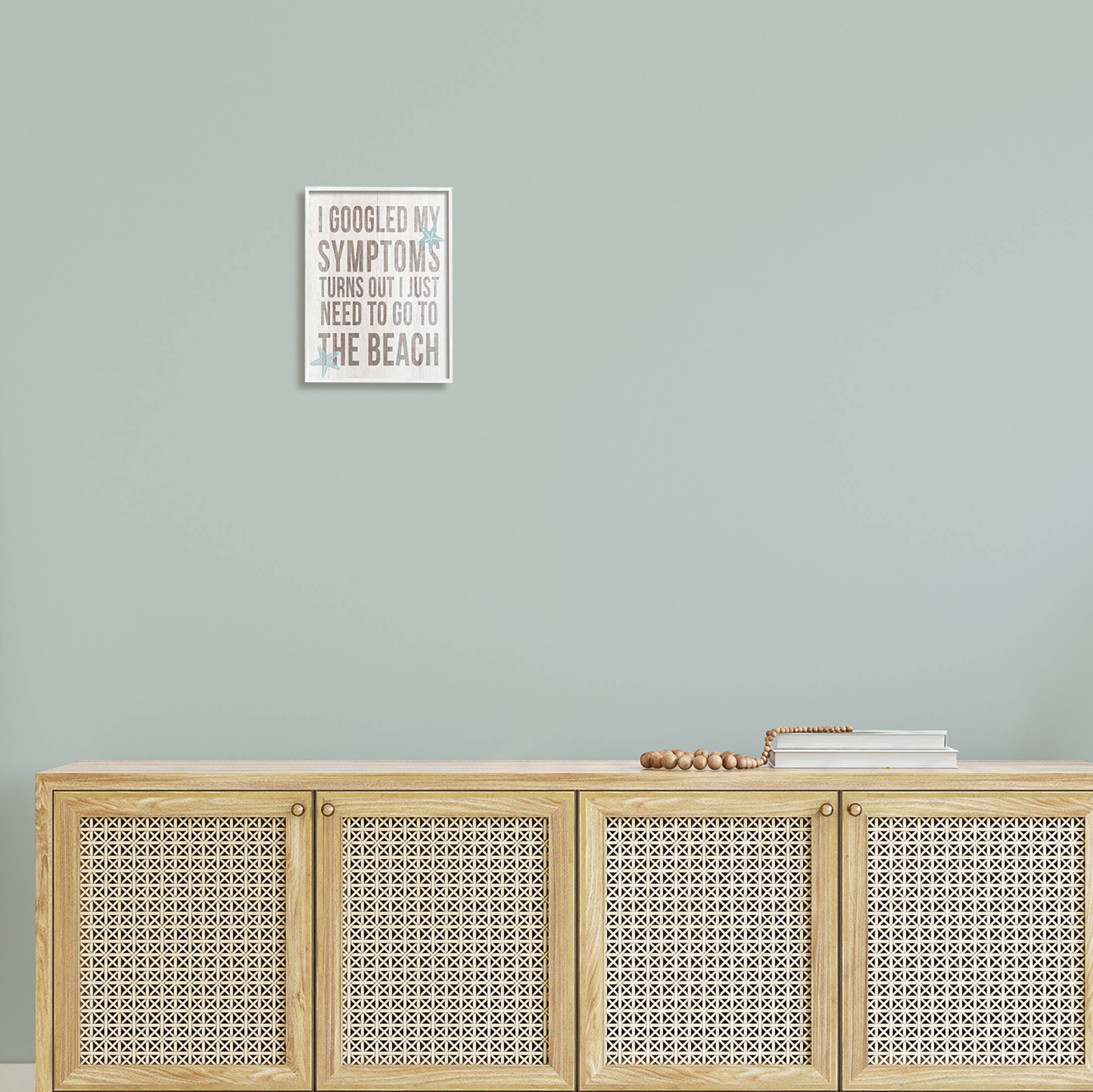 Stupell Industries Need to Go Beach Phrase Graphic Art White Framed Art Print Wall Art, Design by Lil' Rue