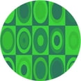 thumbnail image 1 of Ahgly Company Machine Washable Indoor Round Transitional Lime Green Area Rugs, 4' Round, 1 of 7