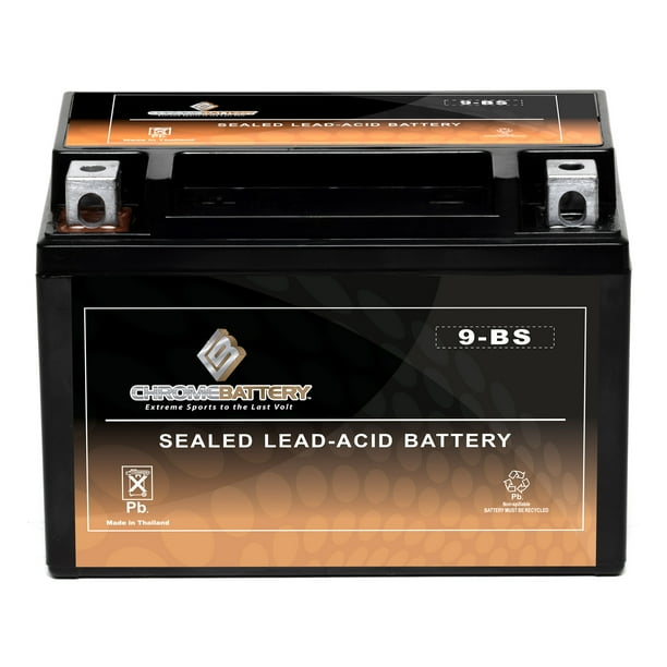 Chrome Battery Ytx9-bs (9-bs 12 Volts,8 Ah, 120 Cca) Motorcycle