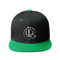 thumbnail image 2 of Daxton Classic Snapback Old English A to Z Numbers Initials Flat Bill Visor Cap-Black Green Hat, Letter Q, 2 of 3