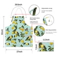 thumbnail image 7 of Yellow Lemon Fruit Flowers LightBlue Apron-Garden Aprons for Women with Pockets-Cotton Linen Waterproof Kitchen Cooking Gardening Aprons Adjustable for Kitchen,Cooking,BBQ and Salon 33x27 Inch, 7 of 7