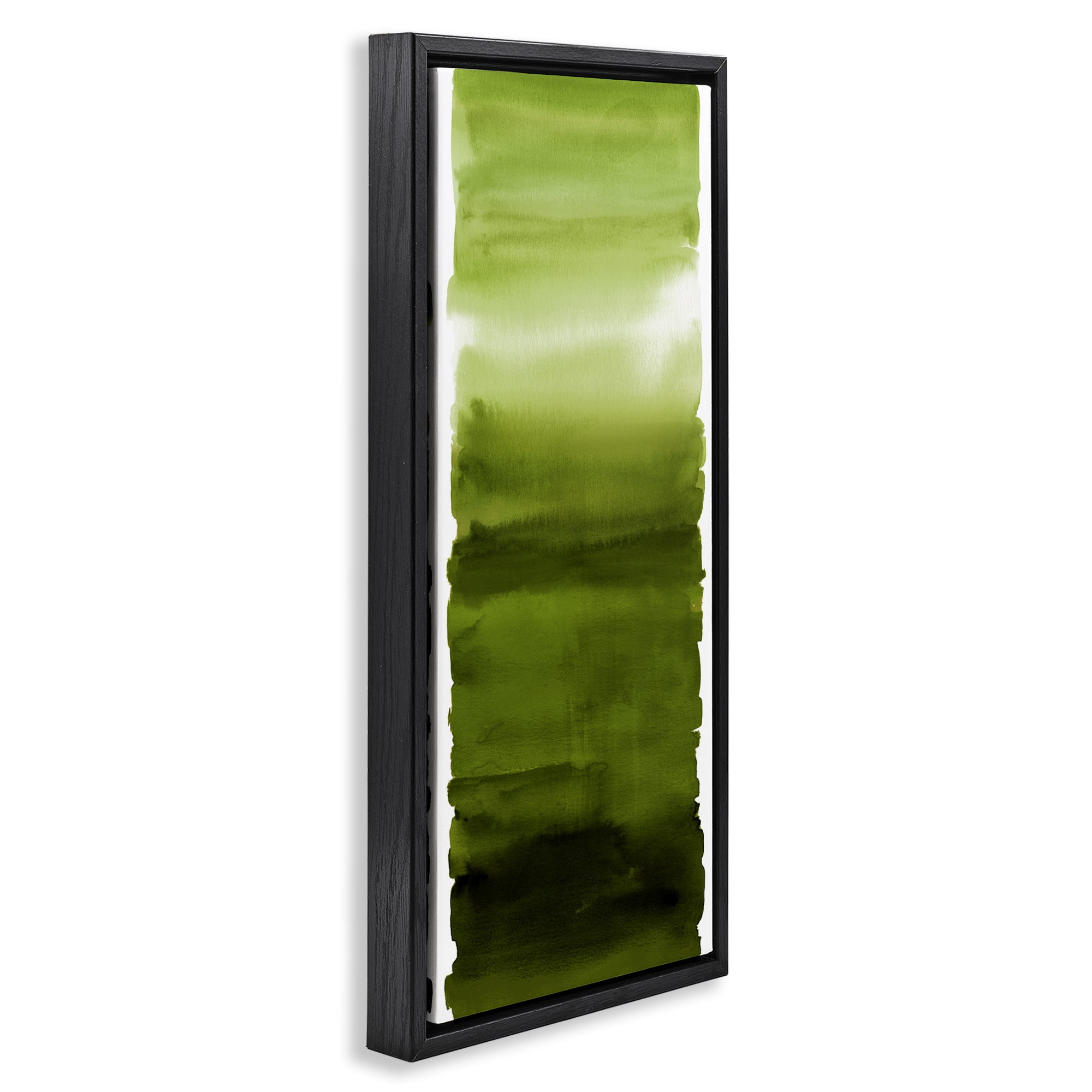 Stupell Industries Green Blend Gradient Black Framed Floater Canvas Wall Art, design by Allie Corbin