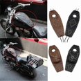 thumbnail image 2 of Universal Motorcycle Pu Leather Tank Cover Panel Motorcycle Bags Pad With Pouch For Harley Sportster Xl 883 1200 Honda Cruiser Chopper, 2 of 5
