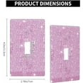 thumbnail image 2 of Tutuviw Pink Bling Wall Plate Cover, Pink Rhinestone Light Switch Cover, Bling Crystal Rhinestones Wall Plate Cover for Women Girls Bedroom Bathroom Kitchen Home Decor(Pink), 2 of 8
