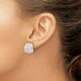 thumbnail image 3 of Sterling Silver Polished Omega Back Earrings, 3 of 3