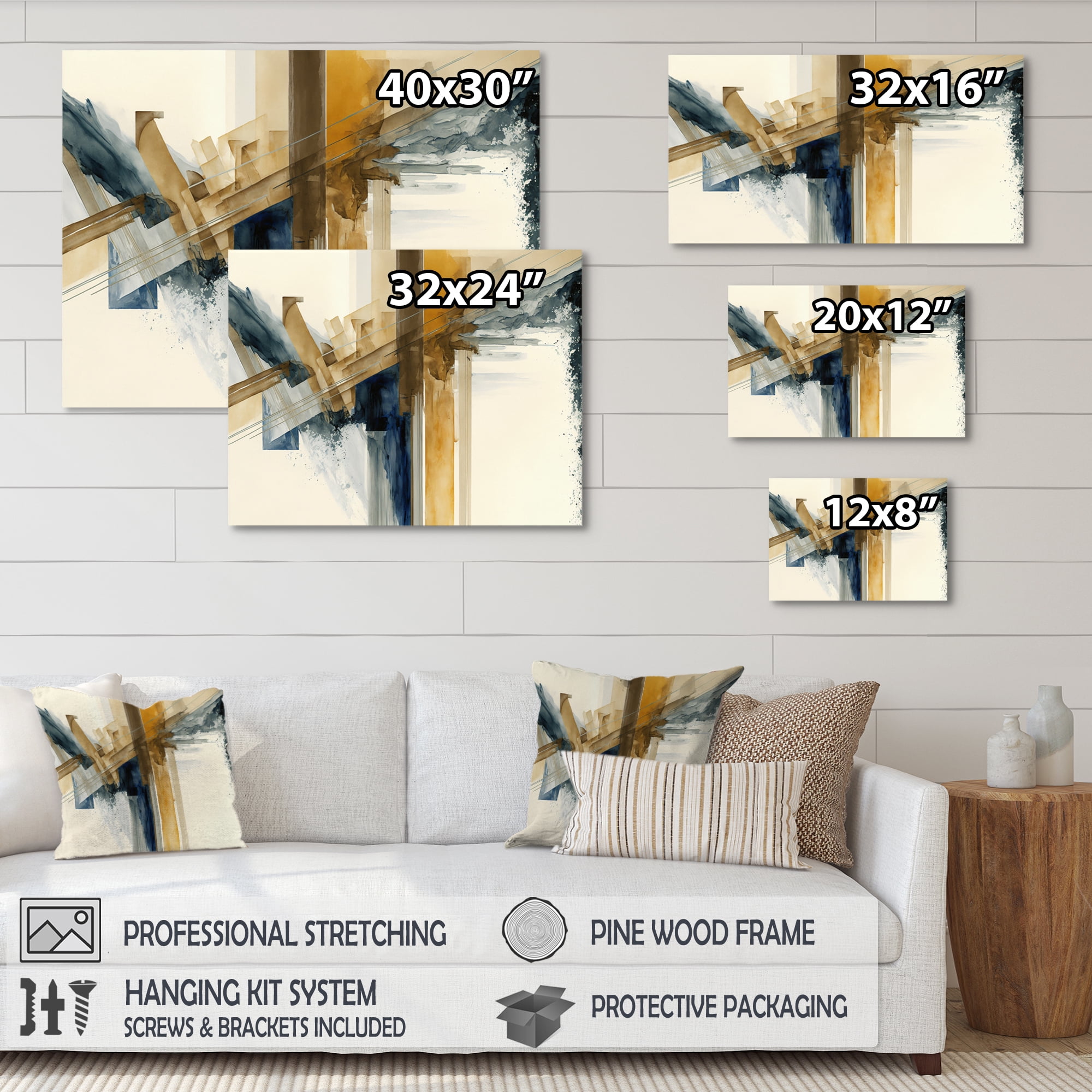 Designart Modern Watercolor Abstract II Canvas Wall Art