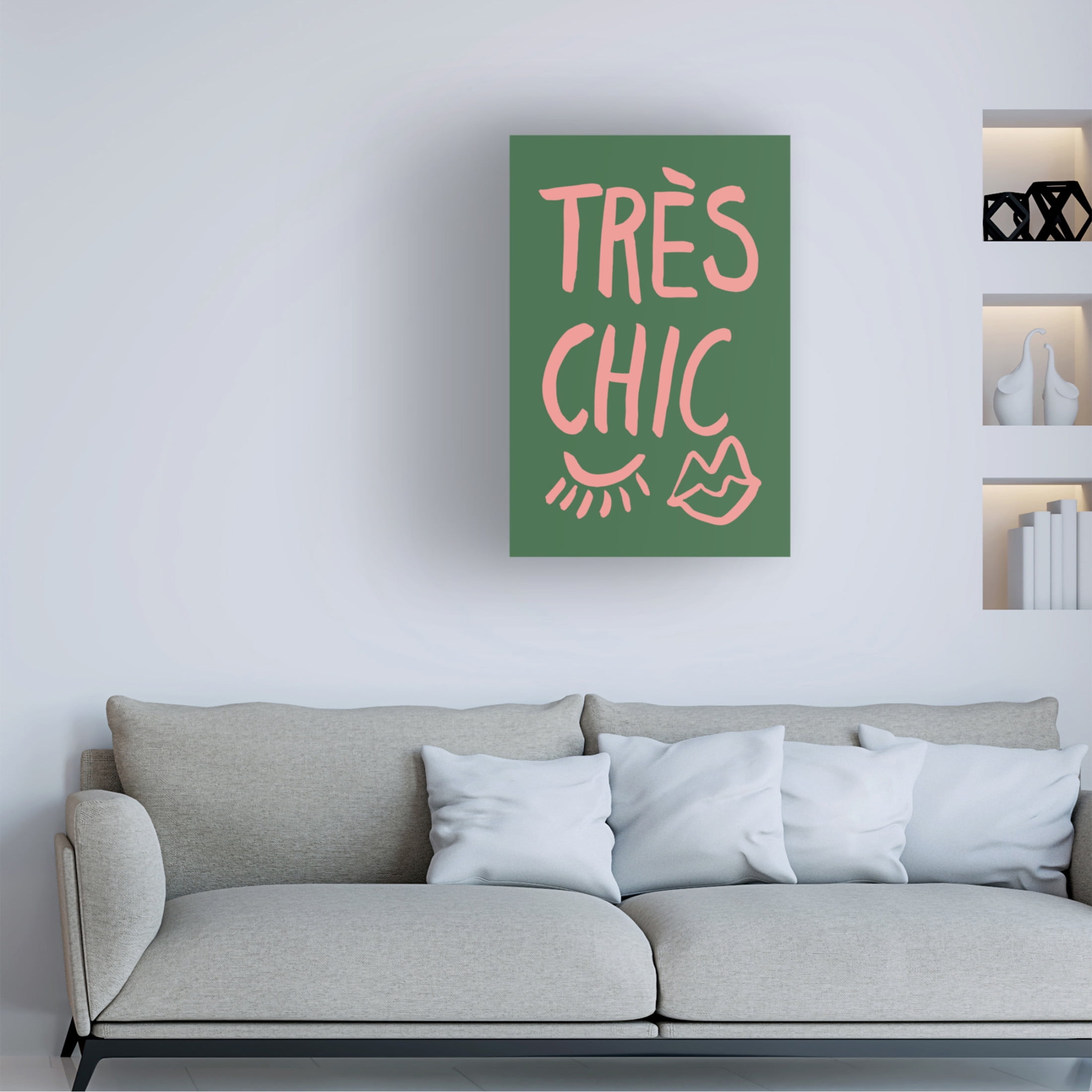 Canvas Wall Art - Pictufy Studio 'Traus Chic Green' Wall Art for Living Room, Bedroom, or Office Décor by Trademark Fine Art - 22 x 32 Inches
