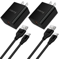 USB Wall Charger Block,HAOANO 2PACK QC 20W USB Wall Charger Charging Block USb A to C Charger with 2PACK Charging Cable 6ft Android Phone Charger for Samsung Galaxy Fast Charger Block