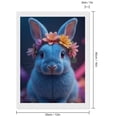 thumbnail image 2 of Diamond Art Kits for Adults, Blue Bunny Flowers Adorable Portrait 5D Diamond Painting Kits for Adults Beginners, DIY Full Drill Diamond Painting, Gem Art and Crafts 12x16, 2 of 7