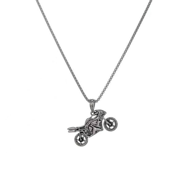 Stainless Steel Biker Motorcycle Pendant Necklace Jewelry Men Women