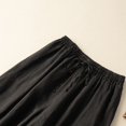 thumbnail image 5 of Delayuji Womens Casual Pants 2025 Casual Spring and Autumn Button Drape Japanese Wide Leg Lazy Cotton and Linen Elastic Loose Trousers for Xxl Black, 5 of 6