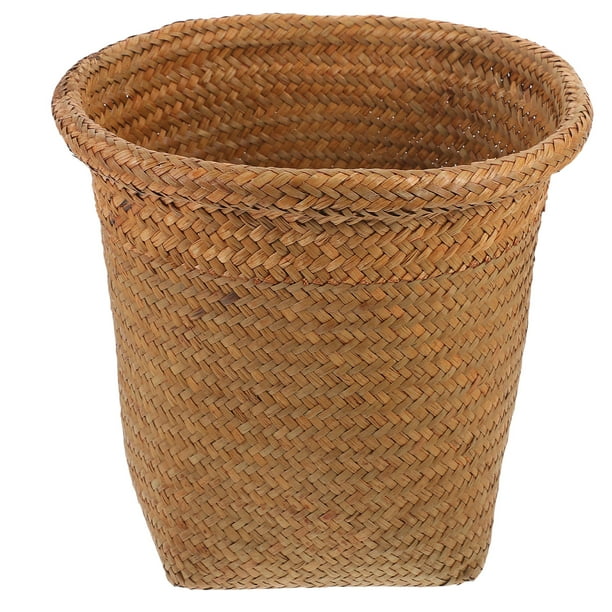 IDEANATEGRATE Cesta De Lavandería Tejida Color Marrón Para Guardar Ropa Y Objetos En El Hogar Con Estilo