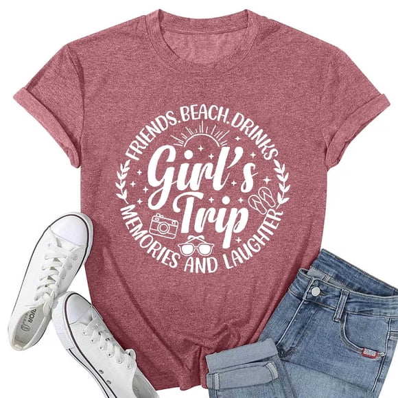 TINZ Women's Casual Printed Round Neck Solid Color Short Sleeved T Shirt Tech Apparel Football Shirt Women Long Sleeve Spandex Shirt Women