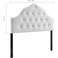 thumbnail image 2 of Ergode Sovereign Queen Diamond Tufted Performance Velvet Headboard - White, 2 of 5