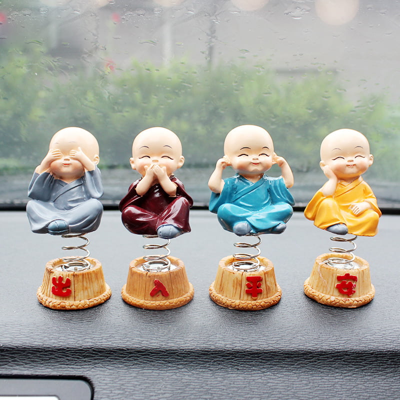 RONSHIN Shake Head Toys Car Ornaments Dolls Cute Cartoon Funny Lovely Car Dashboard Decoration Funny 