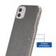 thumbnail image 2 of Funda de piel vegana con ribete metálico en oro rosa para iPhone 11/iPhone XR - Gris, 2 of 7