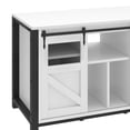 thumbnail image 5 of Dextrus 120 Gal Metal Fish Tank Stand with Storage, 1100 Lbs Capacity, Power Outlets, Barn Door, White, 5 of 10