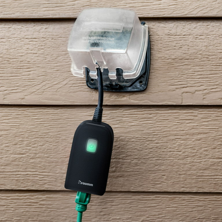 New One Wi-Fi Outdoor Smart Plug Waterproof Outlet Timer 2 Grounded Ou