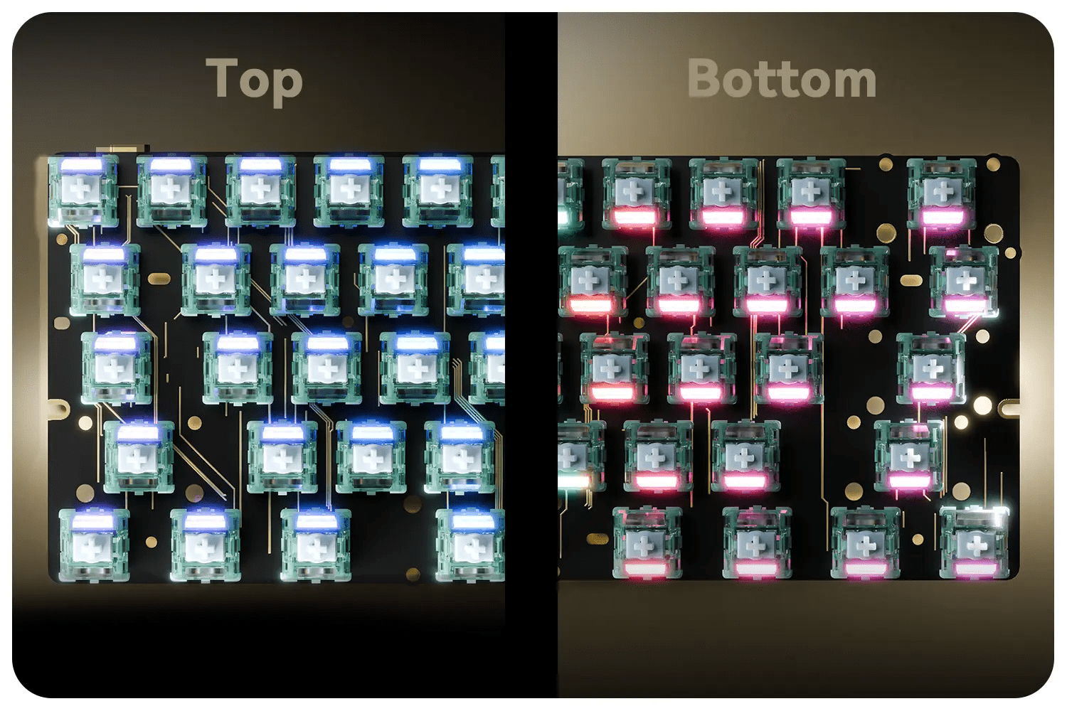 Gateron Gt60 Ultra Magnetic Keyboard Pcb, Adjustable Actuation, Compatible with Gh60 60% 61 Keys, Esports Tenkeyless, Rgb Pbt Keycaps, Usb-C, Dual Led Glow He Pcb