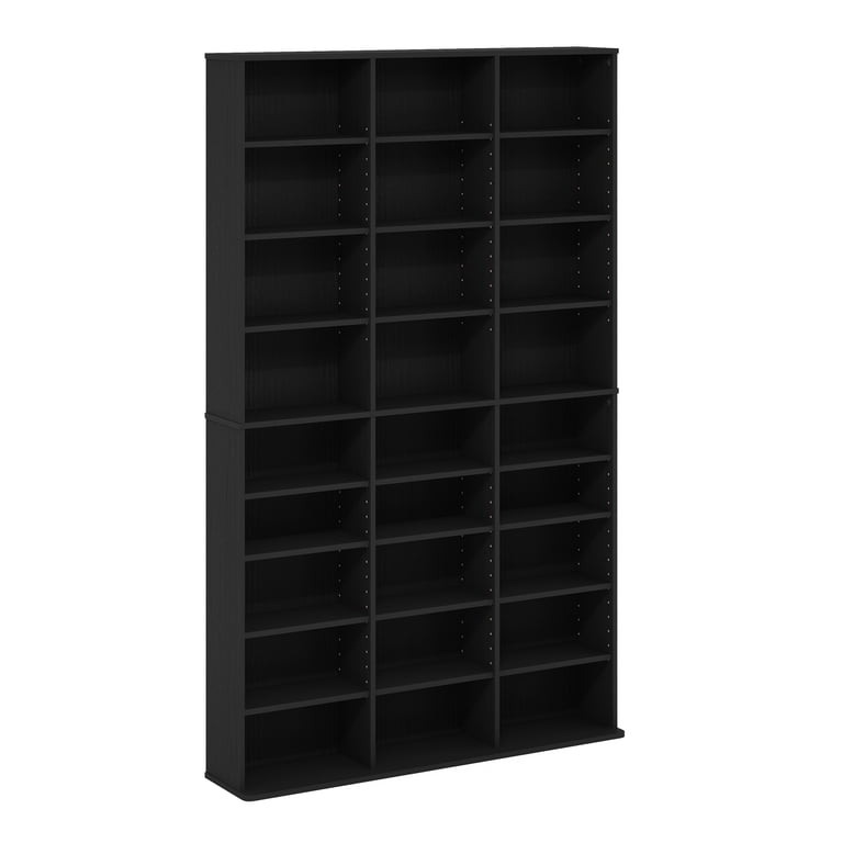 Afted rack 本棚 900x350x900mm Furinno JAYA 24-Shelf Multimedia Media Storage Tower Rack with