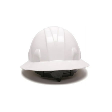 White-Full Brim 6 Pt Ratchet Suspension