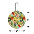 thumbnail image 6 of Laila Floral Pattern Round Luggage ID Tag Card Suitcase Carry-On, 6 of 8