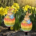 thumbnail image 6 of SUOKOM Easter Bunny Garden Stakes Easter Egg Dwarf Yard Signs for Easter Decorations Outdoor Spring Home Decor, 1PCS, 6 of 6