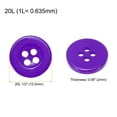 thumbnail image 2 of Uxcell Resin Sewing Buttons Round Flat 4-Hole Craft Buttons for Card Making Scrapbooking 10 Pcs Purple 12.5mm, 2 of 5