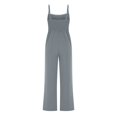 thumbnail image 5 of RQYYD Women's Casual Loose Overalls Jumpsuits One Piece Sleeveless Printed Wide Leg Long Pant Rompers With Pockets, 5 of 7