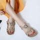 thumbnail image 1 of Sandalias de verano para mujer, sandalias planas sin cordones, zapatos romanos de cristal, sandalias informales con punta abierta Wmkox8yii  nm8291, 1 of 9