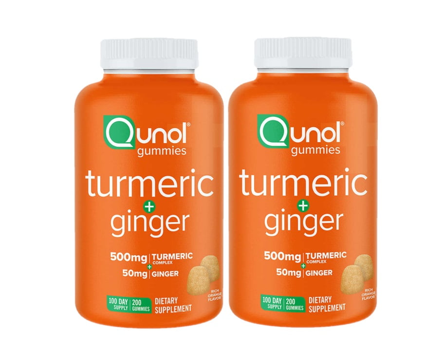 2 Pack Qunol Turmeric Plus Ginger, 200 Gummies