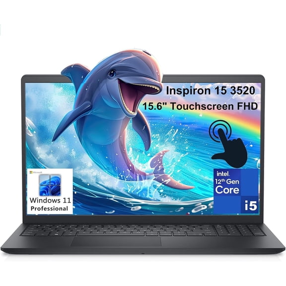 Newest Dell Inspiron Laptop, 15.6" FHD Touchscreen, Intel Core i5-1235U , 16GB DDR5 RAM, 1TB SSD, Webcam, HDMI,Wi-Fi 5 ,Bluetooth, Windows 11 Pro,Black