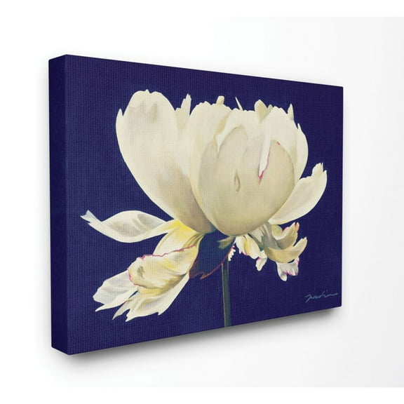 Stupell Home Décor Flower Bulb White Blue Painting Canvas Wall Art by Third and Wall