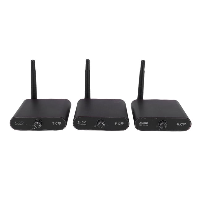 Sonido Juego De Receptor Y Transmisor De Sonido Inalámbrico De 2,4 GHz, Distancia De 100 M, Kit De Adaptador De Sonido Inalámbrico HiFi Con Retardo Cero Y 2 Receptores Para