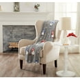thumbnail image 3 of Great Bay Home Velvet Plush Fleece Holiday Printed Warm and Cozy Throw Blanket (50" x 70" Throw, Snowman), 3 of 6
