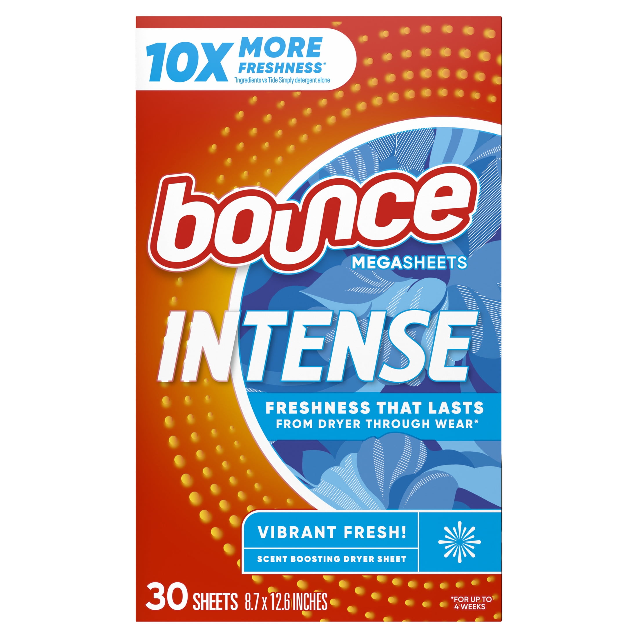 Bounce Mega Dryer Sheets, 180 Ct, Long Lasting Freshness, Outdoor