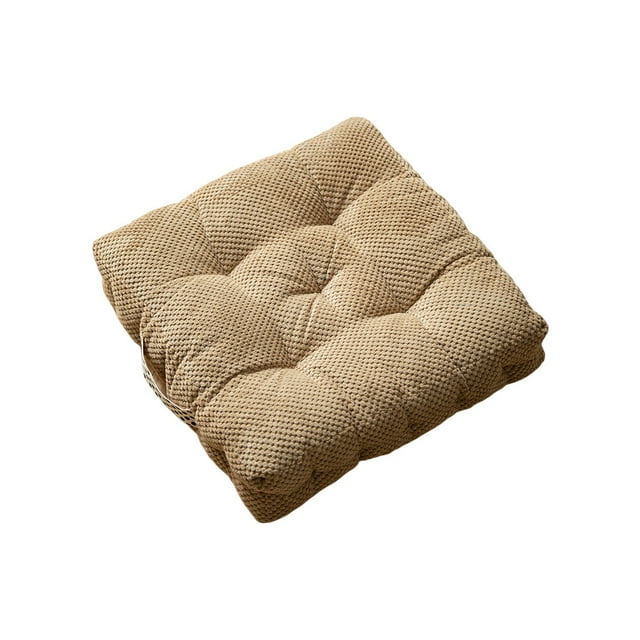 Almohada de meditación Bearachild Sólido Tatami cojín de asiento cuadrado con asa Estera para silla al aire libre Patio Comedor Café ligero 48*48*10cm