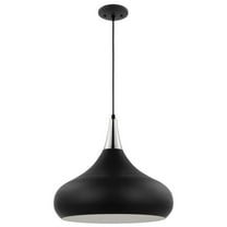 60/7516-Nuvo Lighting-Phoenix - 1 Light Large Pendant In Mid-Century Modern Style-16.13 Inches Tall and 18 Inches Wide-Matte Black/Polished nickel