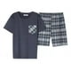 thumbnail image 1 of Pijama Hombre Algodon Verano Short Azul Regalo Papá Elegante, 1 of 3