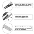 thumbnail image 4 of Uxcell 2pcs Precision Ceramic Tweezer 4.9" Stainless Steel Tweezers Anti-Static Flat Head, 4 of 6