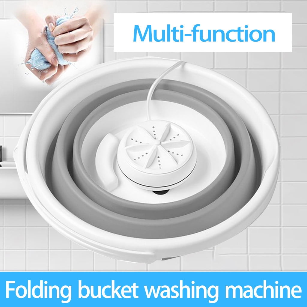 Wdhugt Portable Usb Folding Mini Washing Machine 10L Capacity Automatic Electric Laundry Tub For Underwear Socks Small Clothing