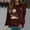 Wine, variant on Women's Casual Round Neck Raglan Long Sleeved Retro Dandelion Printed Pullover Sweatshirt Sweater Cute Tunic Top 2 Peaces Set Women Ladies Sweatshirts Zipper Knit Blouse 1 Piece Outfits Women Juniors