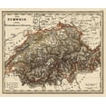 thumbnail image 2 of Stieler 23x20 White Modern Wood Framed Museum Art Print Titled - Liechtenstein Switzerland - Stieler 1852, 2 of 4