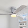 thumbnail image 6 of Sofucor 52'' Flush Mount Indoor Ceiling Fans with Light and Remote ,3 Blades Grey, 6 of 7
