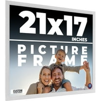 21x17 Frame White Solid Wood Picture Frame Includes UV Acrylic Shatter Guard Front, Acid Free Foam