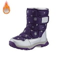 thumbnail image 2 of Otqutp Children Round Toe Shoes&nbsp;Girls Boys Snow Boots Outdoor Warm Comfortable Non Slip Mid Calf Padded Small Big Kids Winter Shoes(Purple,4-4.5 Years), 2 of 7